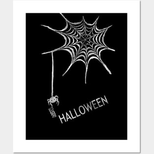 Silver Spider Happy Halloween Posters and Art